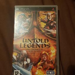 PSP Game Untold Legends Brotherhood 
Works fine but disc case is slightly open as shown in picture 
Lots more games for sale and also selling two PSPs
Collection only from Huthwaite 
Sorry can't post
