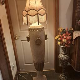 Lovely tall floor lamp - stands approx 5ft 2 inches tall. Very heavy and sturdy. This is a real statement piece. Old, so in used condition. Collection only from Stourbridge. Delivery/ postage not available. Very reasonably priced for a lamp of this size.  Nothing like it listed elsewhere.