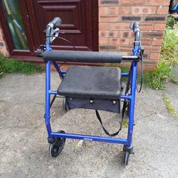 Drive 4 wheeled mobility walking aid with brakes seat and bag in good used condition justxa little wear on seat nothing major just £20 NO OFFERS DARWEN BB3 0DU ALSO 3 WHEEL WALKER AVAILABLE AT £15