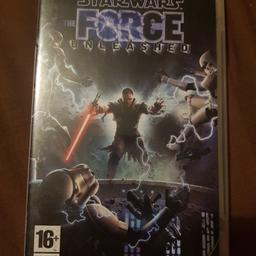 PSP Game Star wars force unleashed 
Works fine but disc case is slightly open as shown in picture 
Lots more games for sale and also selling two PSPs
Collection only from Huthwaite 
Sorry can't post