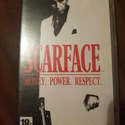 PSP Game Scarface 
Works fine but disc case is slightly open as shown in picture 
Lots more games for sale and also selling two PSPs
Collection only from Huthwaite 
Sorry can't post