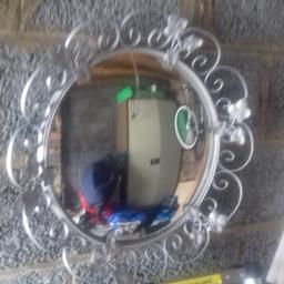 1950s silver mirror