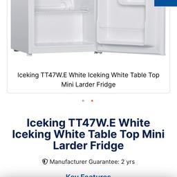 Brand new in box table top fridge in white