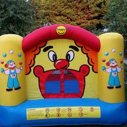 Bouncy castle with blower!
It has been used only 3 times and then stored in the shed in the bag, comes with original storage bag.
Great condition.