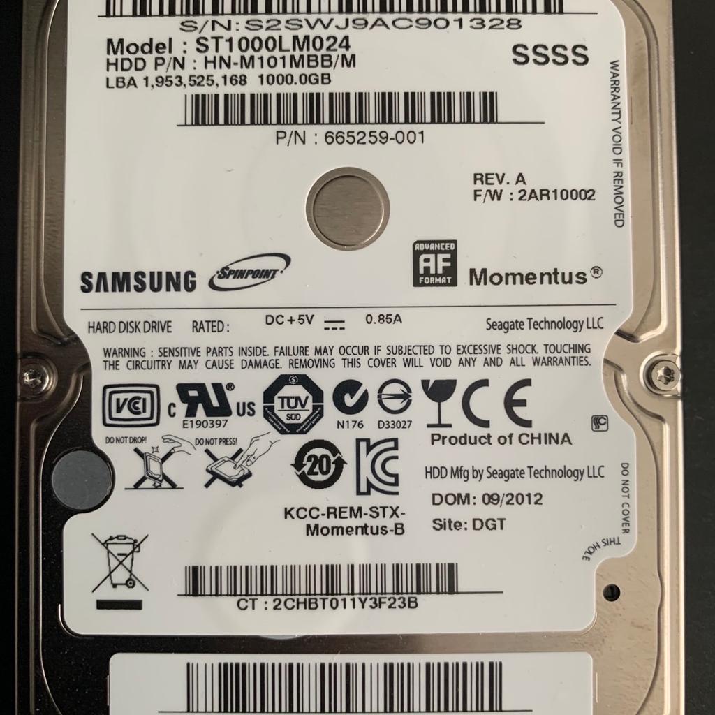 Samsung 1TB 2.5” SATA Laptop Hard Drive in WS4 Walsall für 10,00 £ zum