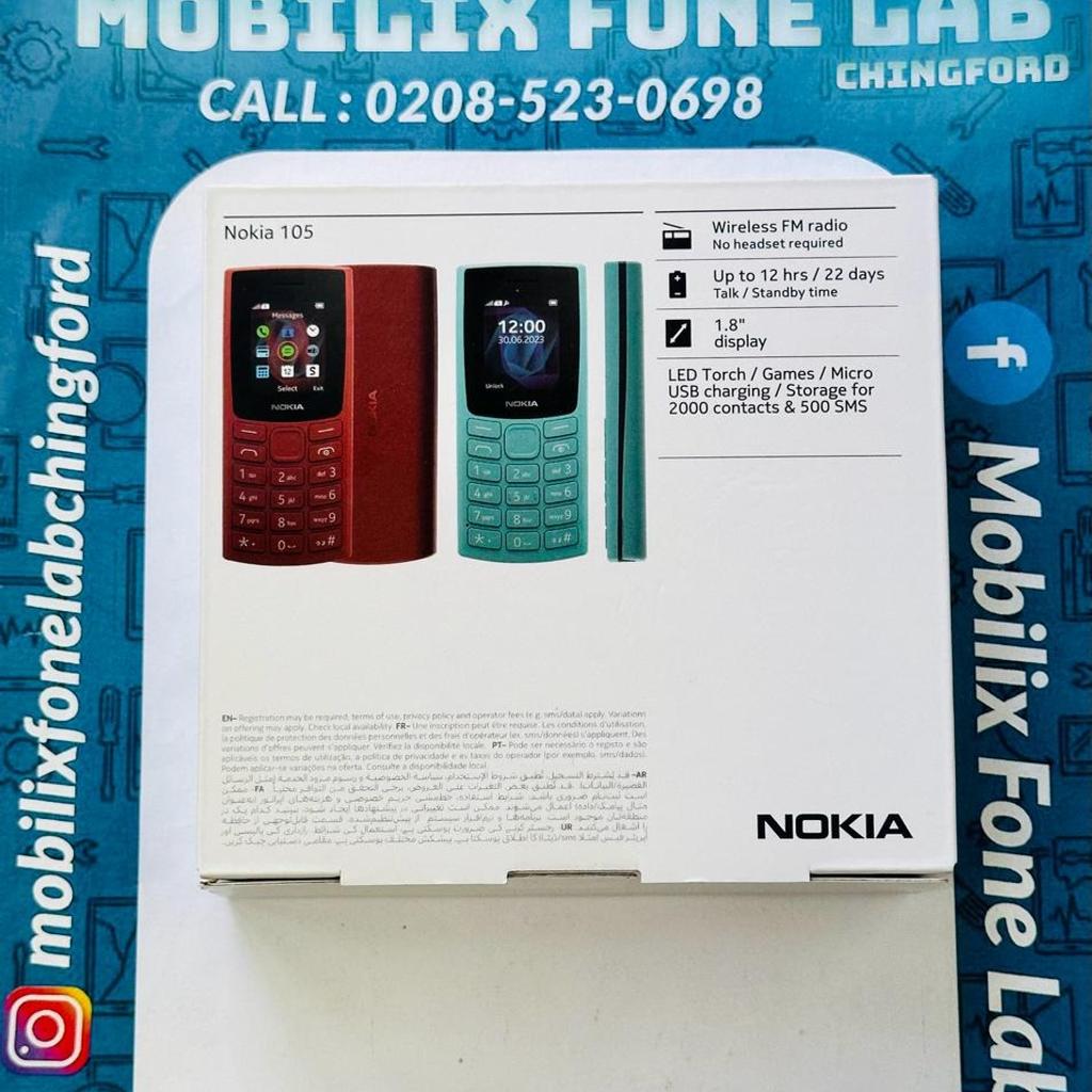 Nokia 105 2023 2G Dual Sim Unlocked Charcoal FM Radio LED Torch Simple Keypad Phone

Brand : Nokia

Model : Nokia 105 2023 2G

NO POSTAGE AVAILABLE, ONLY COLLECTION!

Any Questions....!!!!
***
Please Feel Free To Contact us @
0208 - 523 0698
10:30 am to 7:00 pm (Monday - Friday)
11:00 am to 5:30 pm (Saturday)

Mobilix Fone Lab Chingford
67 Chingford Mount Road,
Chingford , London E4 8LU