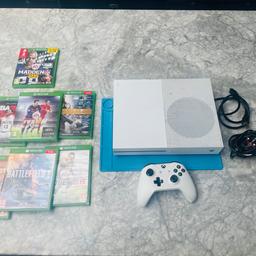 Microsoft Xbox One S Fully working and fully operational. The Xbox is 500 GB and is in fully working condition. The controller has been kept at a high level condition alongside the system which has rarely been used. Alongside the controller I am selling the battery power cases and packs which costs £20 separate. I am based in London Kingsbury and don’t mind tests on the spot. Please only serious buyers. No time wasters