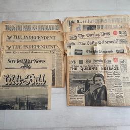 Ww2 newspapers in excellent condition, I can send more photos when needed, thank you.