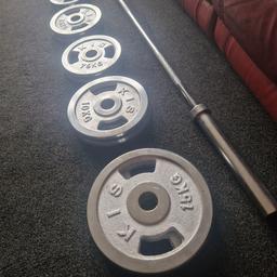 120kg Olympic Weights Set7
⁹
BRAND NEW

2 x 15kg
2 x 10kg
4 x 7.5kg
4 x 5kg
20kg 7ft Olympic Barbell

2 inch fitment, Chrome Weights