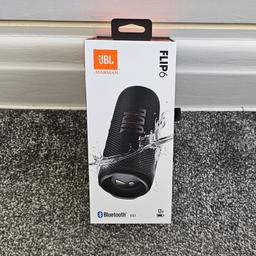 JBL Flip 6 Portable Bluetooth Speaker with 2-way speaker system and powerful JBL Original Pro Sound, up to 12 hours of playtime - Black (JBLFLIP6BLKEU) **New & Sealed, item for sale and need gone ASAP**

What's in the Box:
- 1x JBL Flip 6 Portable Waterproof Bluetooth Speaker - Black (JBLFLIP6BLKEU)
- 1x USB-C Charging Cable
- 1x quick Start Guide and 
- 1x Safety Sheet

**Genuine Buyers please, offers welcome and need gone ASAP**