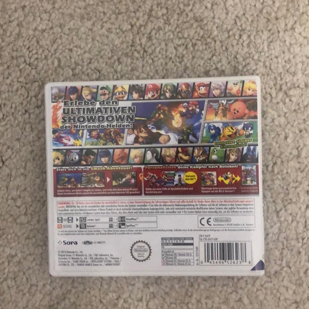 Verkaufe Super Smashbros für Nintendo 3DS. Leider ist das Spiel ohne Beschreibung