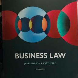 Fifth edition Business Law by James Marson and Katy Ferris