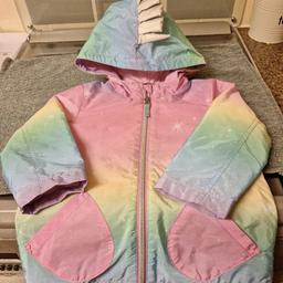 1×NEXT  girls coat  unicorn  🦄 style  hood looks lovely  on