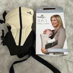 Babylo 3 in 1 baby carrier. 
Used a few times. Very comfortable and provides good support for baby. 
From a smoke and pet free home.