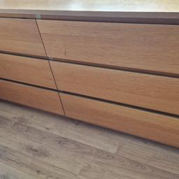 malm bedroom chest of drawers oak venner 160x78cm used with few marks  . https://www.ikea.com/gb/en/p/malm-chest-of-6-drawers-white-stained-oak-veneer-90403587/#content for more info pm. collection only .