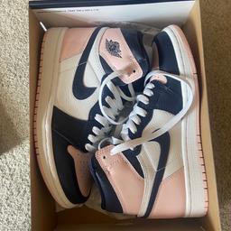 Open to offers
Jordan 1 Atmosphere (pink, navy, white)
Brand new never worn with original box and additional laces
Can provide proof of purchase

#summersale