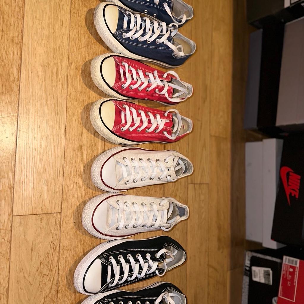 I am selling all four shoes for the price of £100 (all included)
Bargain price as only one pair is selling for £55 lowest
I have cleaned all of them as seen on pictures
If you need to ask any questions please let me know
All mine don’t wear them anymore, bit sad to let them go actually but its better to be worn then collecting dusts
All size UK 7
Material Content: 100% Canvas Cotton
#summersale