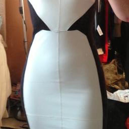 Black & White mini dress
Black stretch material
White faux leather look material
Zip fastening at back

#summersale