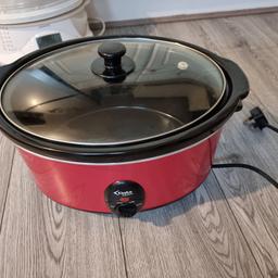 Large size slow cooker good for big family order from amazon but too big for us bought for £80 selling for just £30 pounds unfortunately no box collection with cash please