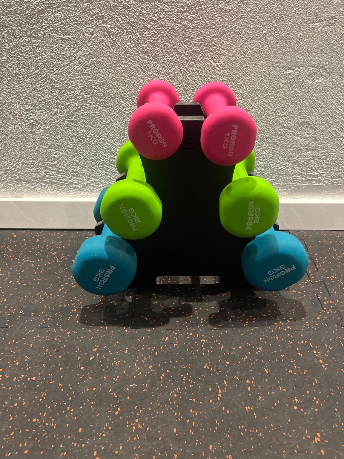 SPORTNOW Hantelset 1/3/5kg | 6 Kurzhanteln Mit Ständer | Hexagon Design | Für Home Gym & Fitness