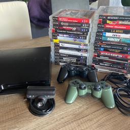 PS3 console mit 29 spiele und 2 controllers