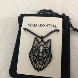 Stainless steel black lion chain