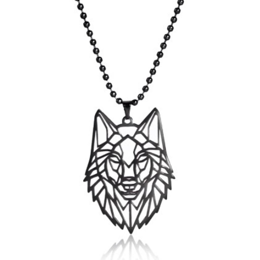 Stainless steel black lion chain