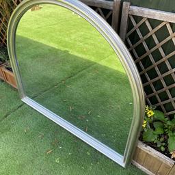 A John Lewis silver ribbed over mantel mirror, bought but never used.
Retail price £175.
Measures maximum 119 cm wide by 106 high.
Small flaw in glass, as shown, hence price.