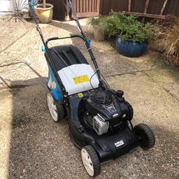 Macallister SP 46-2 perltrol mower. Like new. New blade. All serviced. Starts good. Runs good. Got a vibration but most common in mowers. Was my parents. Used it myself good all round mower.