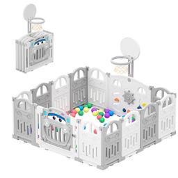 Car Theme Foldable  14 Panels Baby Play Pen with Removable and Adjustable Basketball Hoop,  with one panel of  Activity Wall 3 Sensory toys and 50 pieces  Coloured Balls

Free UK delivery Only!

Please see my other items for sale