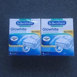 🤍2 BRAND NEW WITH PACKAGING🤍 GLOWHITE BOXES
🍃MAGIC LEAVES FOR WHEN YOU DO YOUR WASHING 🌼
🌸MAINTAINS WHITENESS OF YOUR CLOTHING FOR LONGER🪸