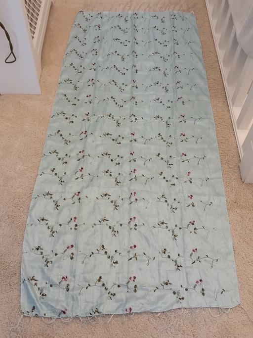 Buy & Sell Surrey Guildford - Photos for Silk hand- embroidered pale blue scarf