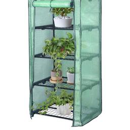 WOLTU Garden Greenhouse Plastic Tomato Greenhouse Vegetable Fruit Flower Plant Shed with Strong Reinforced Cover 69x49x158cm Green GWH00402gn