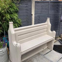 Original church pew

This will seat 2/3 people

Used outside before I painted it

This will require a van & 2 people as it is very large & heavy