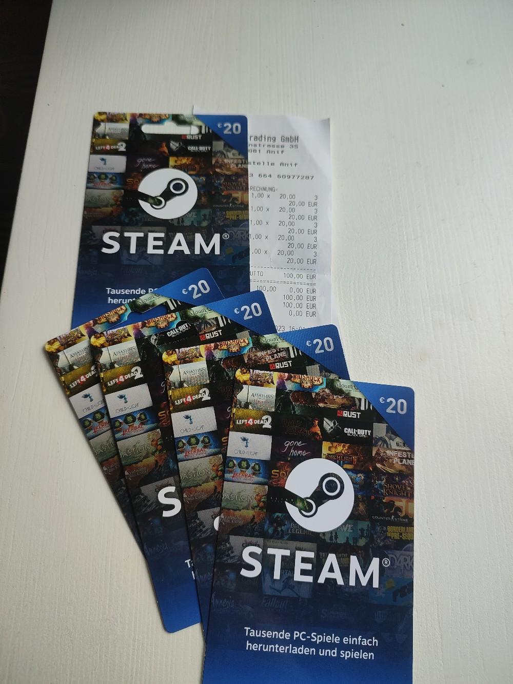 Steam Gutschein Karten in 5020 Salzburg für 80,00 € zum Verkauf Shpock DE