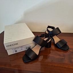 sandali Geox modello Ortensia pelle nera Nuovi con scatola