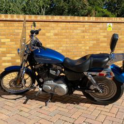 Perfectly running, easy riding, reliable and steady. It's perfect also for a beginner. All parts original, no modifications.

23500 miles on the clock, but still using it. Motorbike has been serviced at 22.500 miles, full 20K service. Brake pads have been changed along with air filter and spark plugs. All the rest was well oiled and checked as per checklist.

MOT expiring in March 2024, 2 keys, Crash Bars/ Engine Bars, Quick-release Sissy Bar, Quick-release H-D windshield, DataTool Evo plus Alarm and Immobilizer.

ULEZ COMPLIANT! (certified by TfL)

I also have some Panniers (not in the picture, they are actually old and worn, but if you want them you can have them) and a wind breaker to put on the crashbars that I can throw in for free.

No test ride, you can come and see the bike and switch it on, feel the seat and test all gears, if you want I can take you as pillion for a ride. Open to reasonable offers or PX with Heritage Softail or Road King Classic. More pics available.