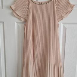 Girls pale pink pleated dress from Next.

Age 15 but will fit younger age.