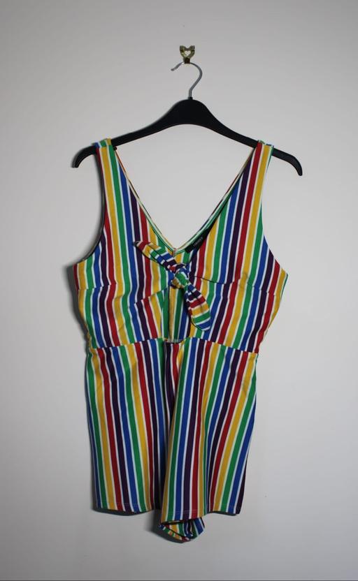 Buy & Sell Surrey Spelthorne - Photos for Rainbow Striped Tie-Front Romper / Playsuit