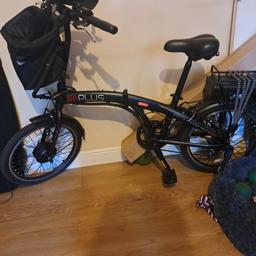 brand new electric bike pedal asisit. 
only used once to fast for misses.
pedal and then press the button for speeds 
lights,basket,mobile phone holder. 
no time wasters please.