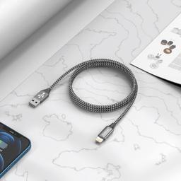IPhone Charger.
Brand New.
£2 for Shipping Cost 
IPhone Lightning Cable is made of nylon material, elaborately woven to prevent tangles and damage. The aluminum housing is more sturdy and heat-resistant, ensuring a long service life. It can withstand 9,000+ insertions and bendings.