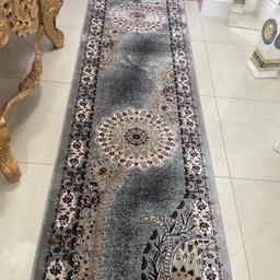 Brand new luxury isfahan turkish long runner grey size 300x80cm 
Collection le5