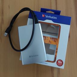 Verbatim Store 'n' Go USB 3.0 Festplatte 1000GB

Gehäuse ist von 500GB, habe aber eine 1000 GB eingebaut.

Selten verwendet, war nur zur monatlichen Sicherung in Verwendung

Privatverkauf, keine Garantie, keine Gewährleistung, keine Rücknahme

Versand nach Zahlungseingang um 5 Euro möglich
