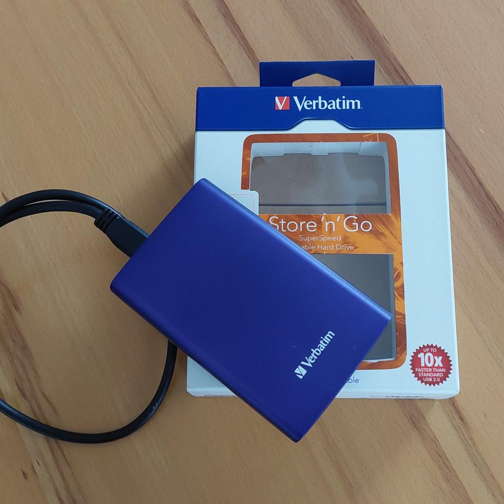 Verbatim Store 'n' Go USB 3.0 Festplatte 1000GB

Selten verwendet, war nur zur monatlichen Sicherung in Verwendung

Privatverkauf, keine Garantie, keine Gewährleistung, keine Rücknahme

Versand nach Zahlungseingang um 5 Euro möglich