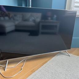 49" MU7000 Active Crystal Colour Ultra HD certified 4K HDR 1000 Smart TV

Smart TV is in very good condition and is fully tested and working and comes complete with its original remote.

There are no obvious marks to the screen or body of the TV.

This TV is for collection only; we are unable to post Cash upon Collection is preferred payment method.
I Can deliver within 15 Miles of London SE18 for additional £20

Features49" LED TV4K Ultra HD with HDR 1000Smart TV with built-in WiFIDynamic Crystal ColourFreeview HD and FreesatQuad Core processorUltra HD UpscalingUltra HD DimmingUSB PlaybackDolby Digital Plus40W sound output (RMS)VESA mount: 400 x 400A energy class
Connections4 x HDMI3 x USB1 x Digital Audio Out (Optical)1 x Ethernet1 x CI Slot
More InfoW 1090.3 x H 706.2 x D 246.1 mm (with stand)W 1090.3 x H 634.1 x D 55.3 mm (without stand)14.7 kg (weight with stand)

4K Ultra HD Energy Saving Free Sat Freeview Freeview HD HDMI Smart TV USB Wireless