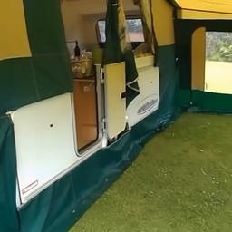 6 berth folding camper complete with awning