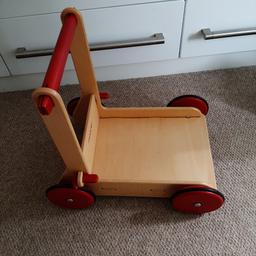 Moover Danish designed baby walker in natural wood from their classic range of luxury wooden mobility toys. Used but still great condition £15