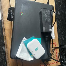 Lenovo 300e chrome book brand new in box comes with stylus and charger .. will include dongle preloaded with 120gb internet