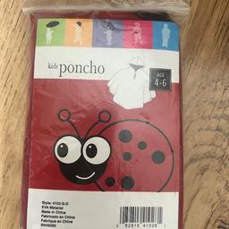 Fixed price 
New 4/6 years ladybird kids raining day poncho
Collection b712je