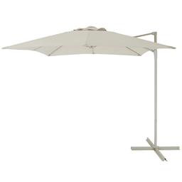 Brand New Sand Overhanging Parasol 2.5M
(Polyester & Steel)

Features and benefits -

• Easy to open and close thanks to the hand push handle & brings your garden to life

• Comes with Storage bag

• Water repellent polyester fabric

• Requires a minimum of 75kg supporting base weight

• Wipe your parasol canvas using a soft cloth or sponge and protect your parasol with a cover when not in use

• Amazing Quality